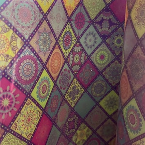 Multicolored Mandala Diamond PVC sheets, PVC for crafts, PVC covers, pvc for jewelry