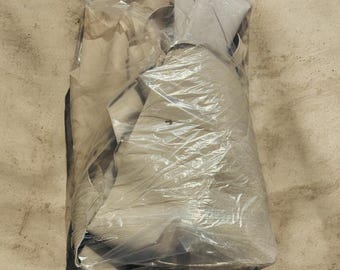 5 lb Genuine Leather Scrap, white leather scrap, ivory leather scrap,