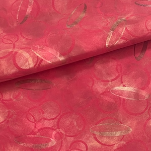 Metallic Red Platinum Bubble  Print Leather, Genuine Leather Sheets for Craft, Red Leather, Platinum Leather, Fall Leather,