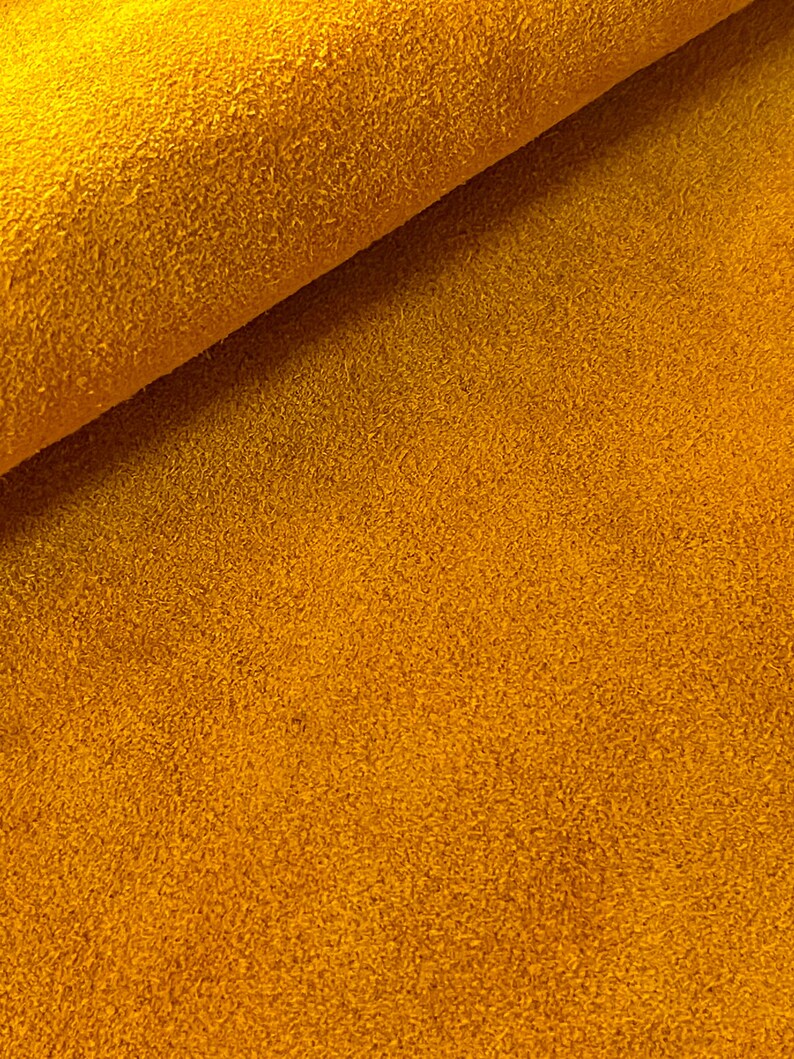 Yellow Mustard Suede Leather Soft Leather Suede Etsy