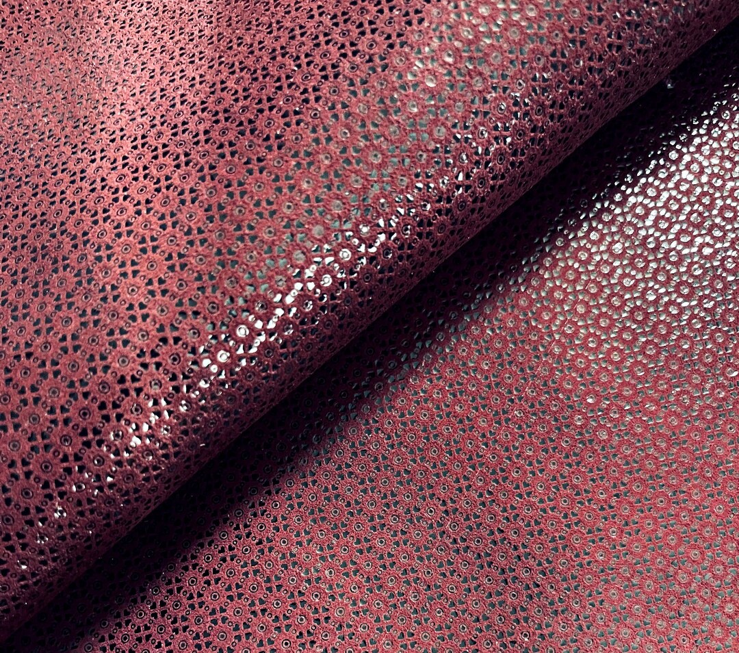 Wine Mosaic Print Leather Sheet, Genuine Leather Sheets for Craft, Wine ...