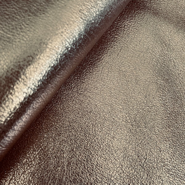 Metallic Silver Gold Plain Leather, Fine Glitter Leather, Metallic Glitter Leather, Metallic  Silver Gold Leather