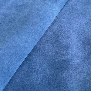 Royal Blue Suede Leather, Ligtht Blue Backside, Soft Leather, Suede Leather