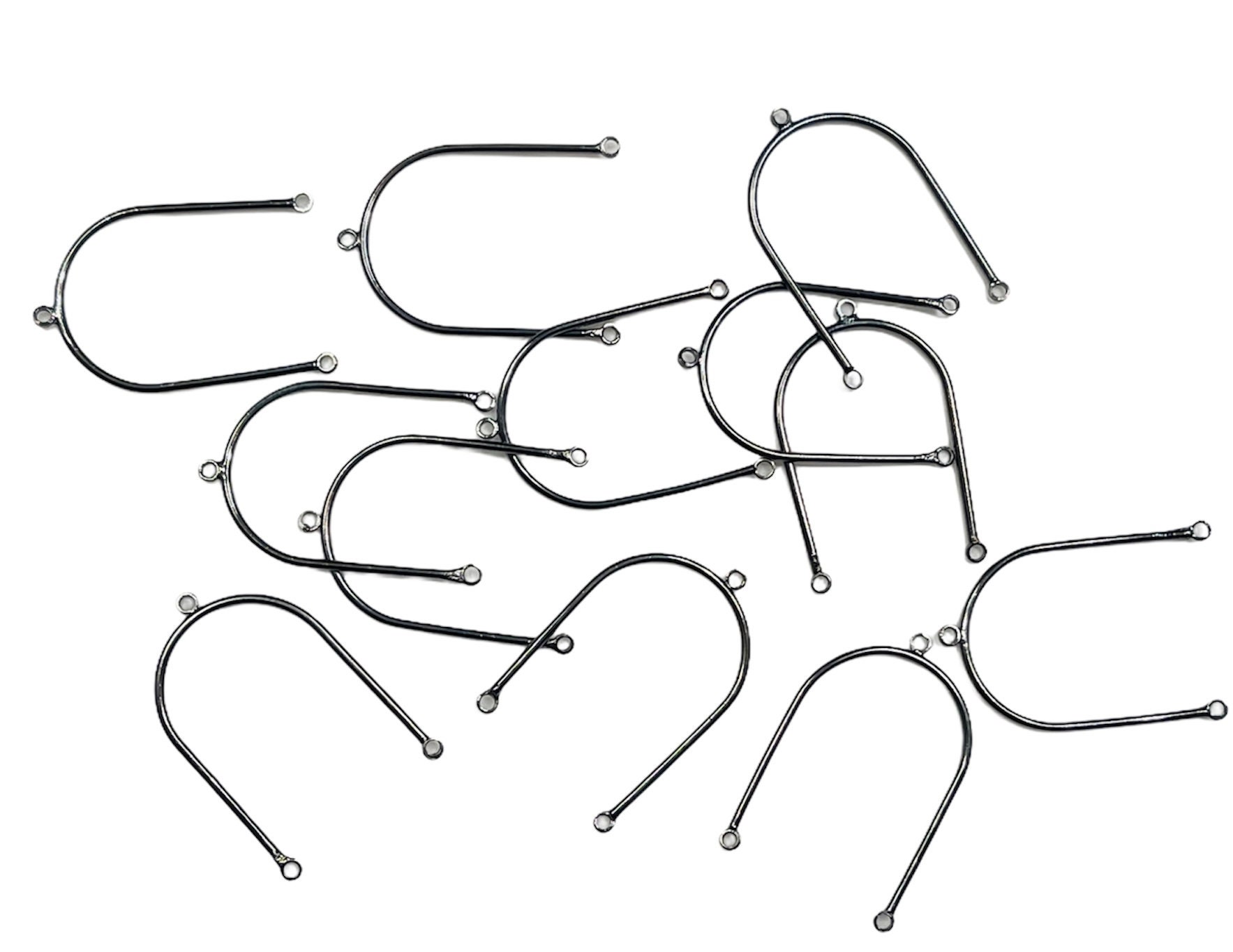 Black Arched Brass Connectors for Jewelry Earring Connectors Etsy