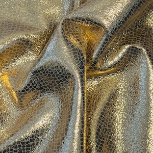 Metallic Gold Crakle Desert Sand Genuine Leather Sheets for Craft, Metallic Leather,  Print Leather, Holiday Leathers
