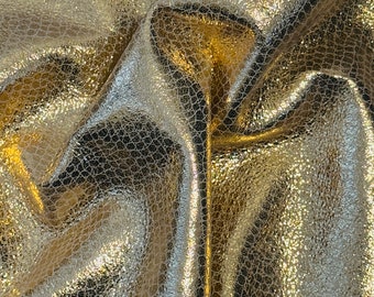 Metallic Gold Crakle Desert Sand Genuine Leather Sheets for Craft, Metallic Leather,  Print Leather, Holiday Leathers