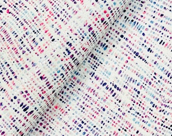 Asymmetric Stripes Print Leather, Genuine Leather Sheets for Craft, Spring Leather