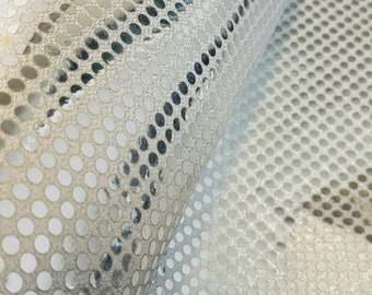 Metallic Mirror Disco Balls Lace Leather Genuine Leather Sheets for Craft, Spring Leather, White Leather, Spring Leather,