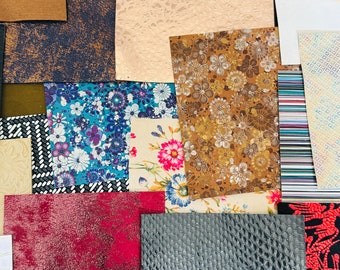 8 Piece Sample Pack Genuine Leather Sheets for Craft, Random Sample Pack 4 x 4 in.