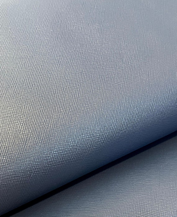 Faux Leather for Crafts, Synthetic Leather, Navy Saffiano Embossed