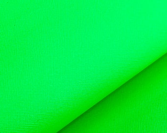 Faux Leather for Crafts, Synthetic Leather, Saffiano Embossed Faux Leather, Vegan Leather, Neon Green Faux Leather