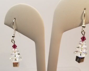 Swarovski® Crystal - Christmas Tree Earrings