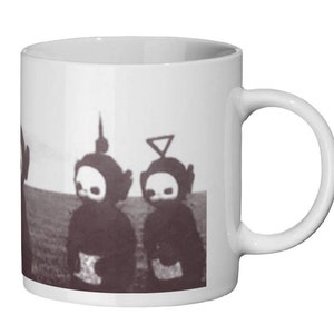 Cursed Image, Scary Goth Teletubbies, Ceramic Mug 11oz, Kidcore, 90s nostalgia, Childhood Ruined