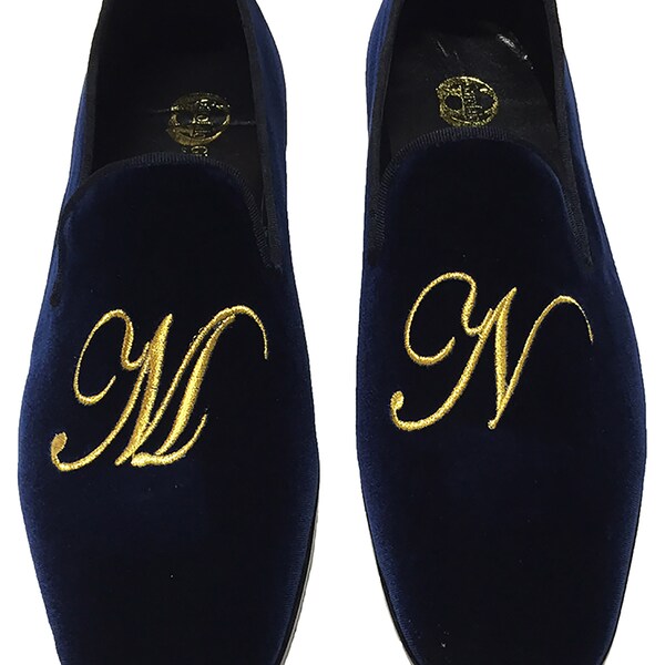 custom velvet slippers