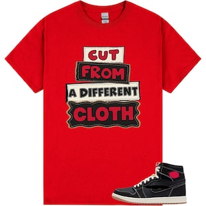 Camiseta "Cut From A Different Cloth" a juego con las AJ 1 High OG Flight Club – Camiseta gráfica a juego con las Jordan 1 – Camiseta Flight Club 1s