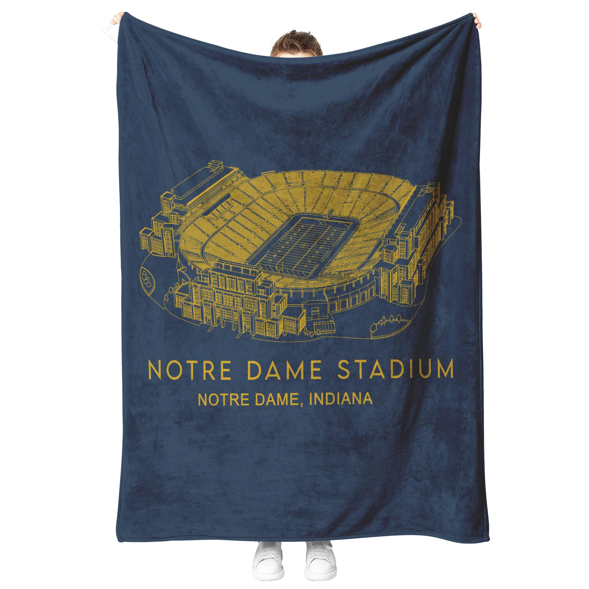 Discover Notre Indiana Football Stadium Blanket