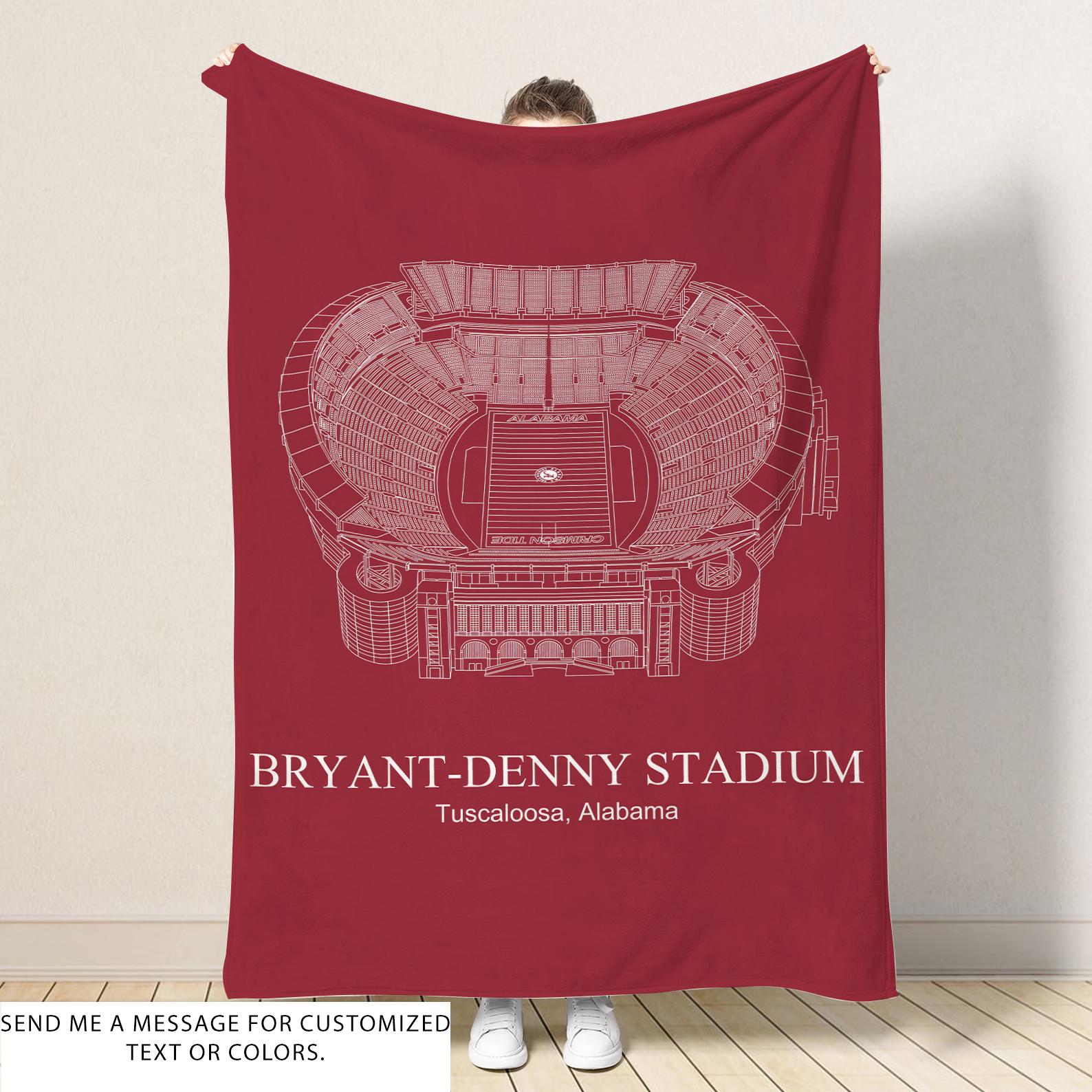 Discover Bryant Denny Stadium Blanket, University of Albm Football Stadium Blanket