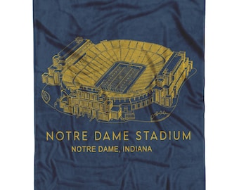 Notre Indiana Football Stadium Blanket