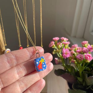 Shooting Star Charm Necklace | Hand-made Ceramic Charm | Clay Jewelry