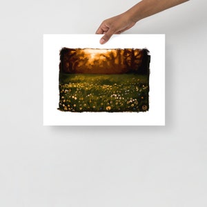 Impresión de diente de león de otoño, cartel de campo de otoño, impresión de otoño, arte del atardecer de otoño, arte de la pared de otoño, impresiones de otoño, cartel de otoño