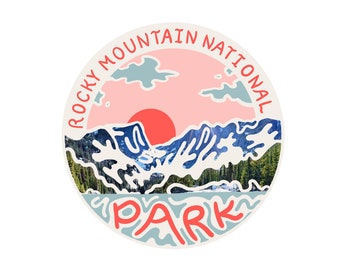 Rocky Mountain National Park, Decal for Water Bottle, Laptop Sticker, Sticker for Hydro Flask, Sticker for Car