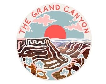 Grand Canyon Sticker: Illustrated National Park Vinyl Decal