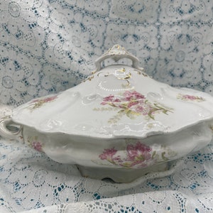 Antique J&G Meakin Hanley Semi-Porcelain Tureen