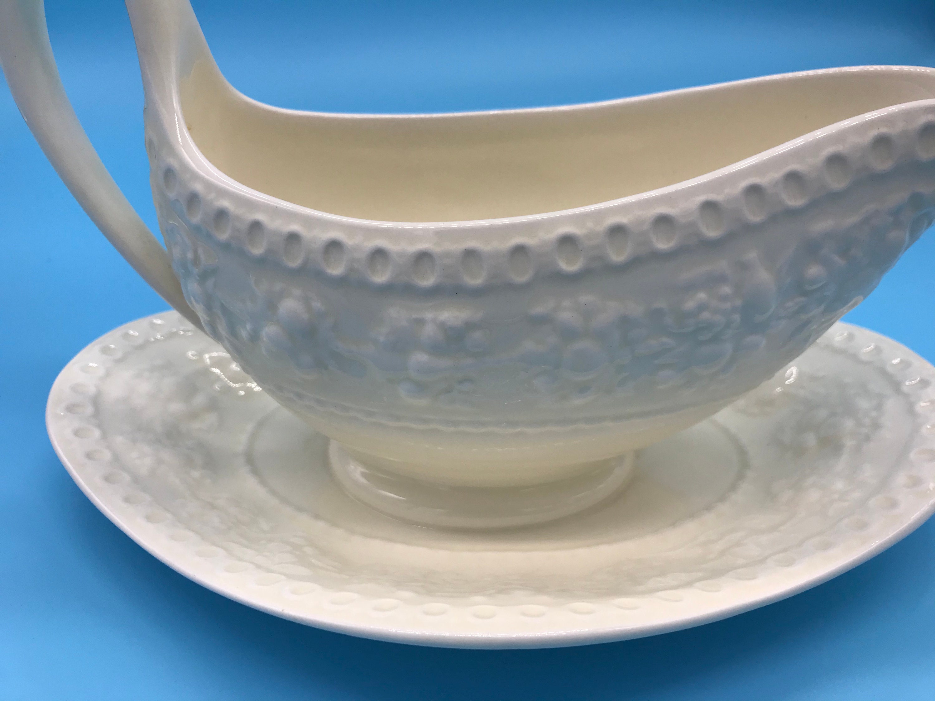 Wedgwood Wellesley Gravy Boat With Attached Base Etsy