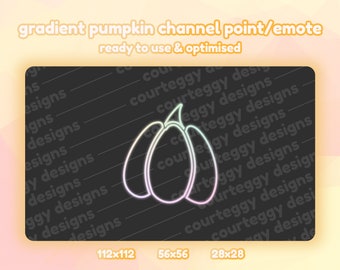 Pastel RGB Pumpkin Twitch Channel Point Twitch Emote Twitch Channel Points Icon Twitch Sub Badges Twitch Bit Badges