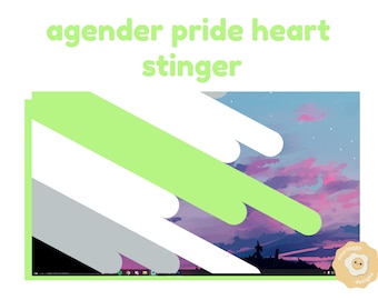 Agender Diagonal Sliding Twitch Stinger Transition - Minimal Simple Clean Cute Overlays