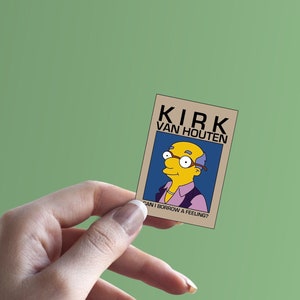 The Simpsons Vinyl Sticker | Kirk Van Houten Can I Borrow a Feeling | Simpsons Decal | Laptop Decal | MacBook Decal