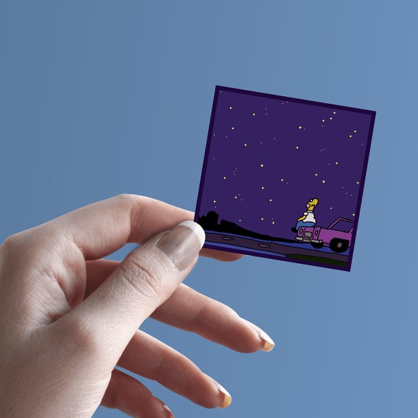 Homer Simpson Looking at Stars Etsy