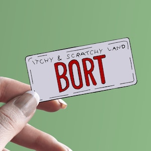 Autocollant en vinyle Les Simpsons | d'immatriculation Bort | Sticker Bart Simpson | démangeaisons et égratignures | Sticker pour ordinateur portable | Sticker MacBook | Stickers