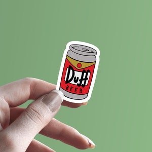 The Simpsons Vinyl Sticker | Duff Beer | Homer Simpson | Moe&#39;s Tavern | Laptop Decal | MacBook Decal | Vinyl Decals | Simpsons Stickers