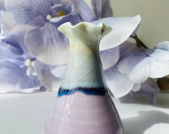 Handmade Thistle Purple Glazed Vases