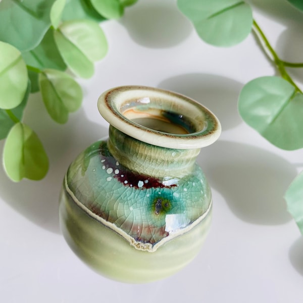 Handmade Sage Green Little Vases