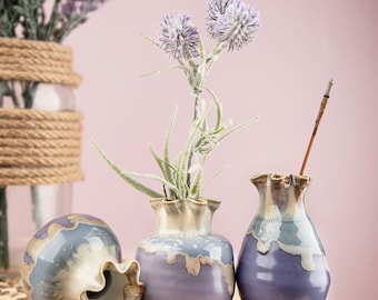 Handmade Lavender Color Vases