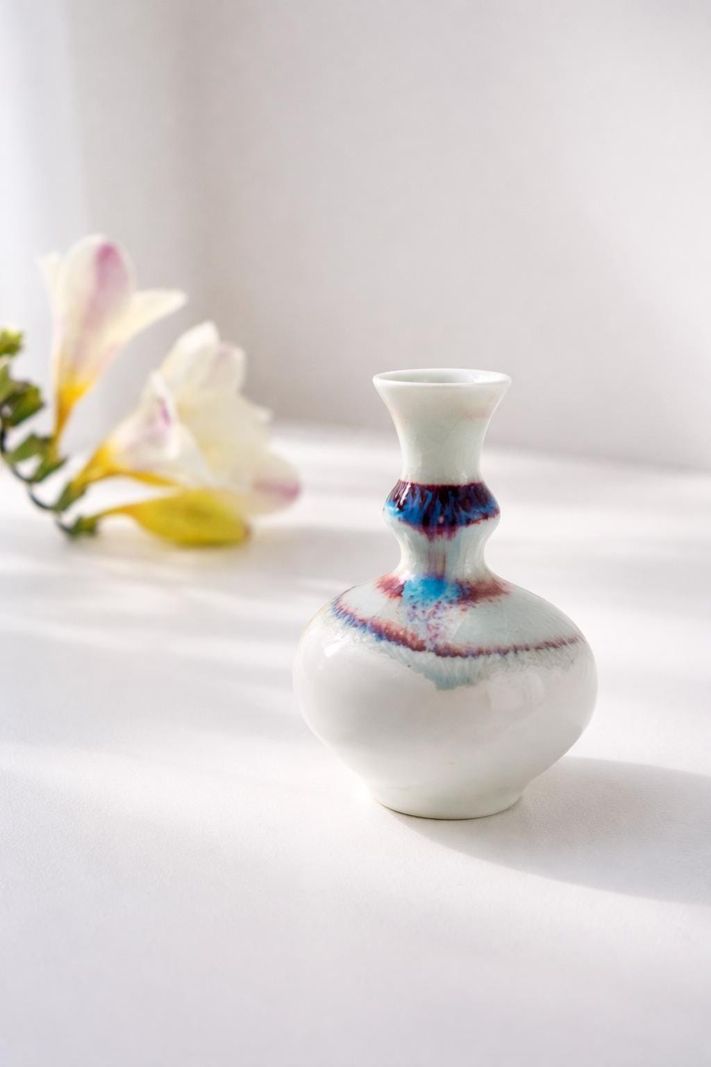 白いクラックル花瓶 - Etsy 日本