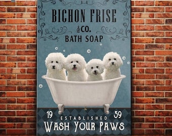 Poster A3 picture BICHON FRISE gift