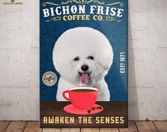 Poster A3 picture BICHON FRISE gift