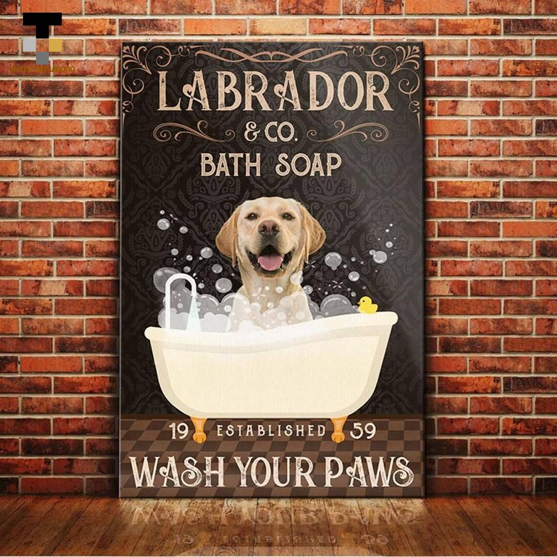 Labrador Retriever Dog Bath Soap Company Canvas Poster Etsy
