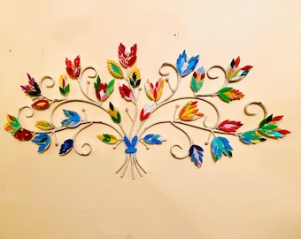 Leaves Bouquets  wall Art, for indoors & outdoors wall hanging , house warming gift, graduation gift. 41x20” .