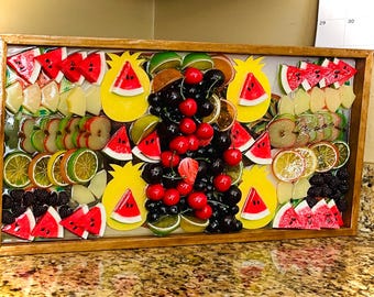 Fruit display. Table décor , center pièce, Wall Decor, kitchen decor, Restaurant decor, Handmade Art Piece, Retirement Gift, wedding