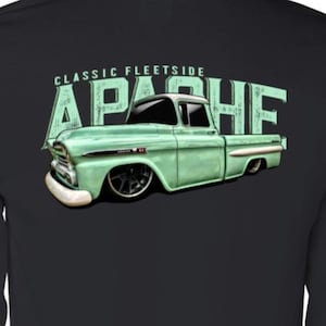 Chevrolet Apache Fleetside Truck, Fleetside, Apache, Vintage Truck, C10, Chevy 3100 Long Sleeve T-Shirt
