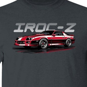 1980s Chevy Camaro IROC-Z Z28 Classic Muscle Car T-Shirt - Unisex Black Tee