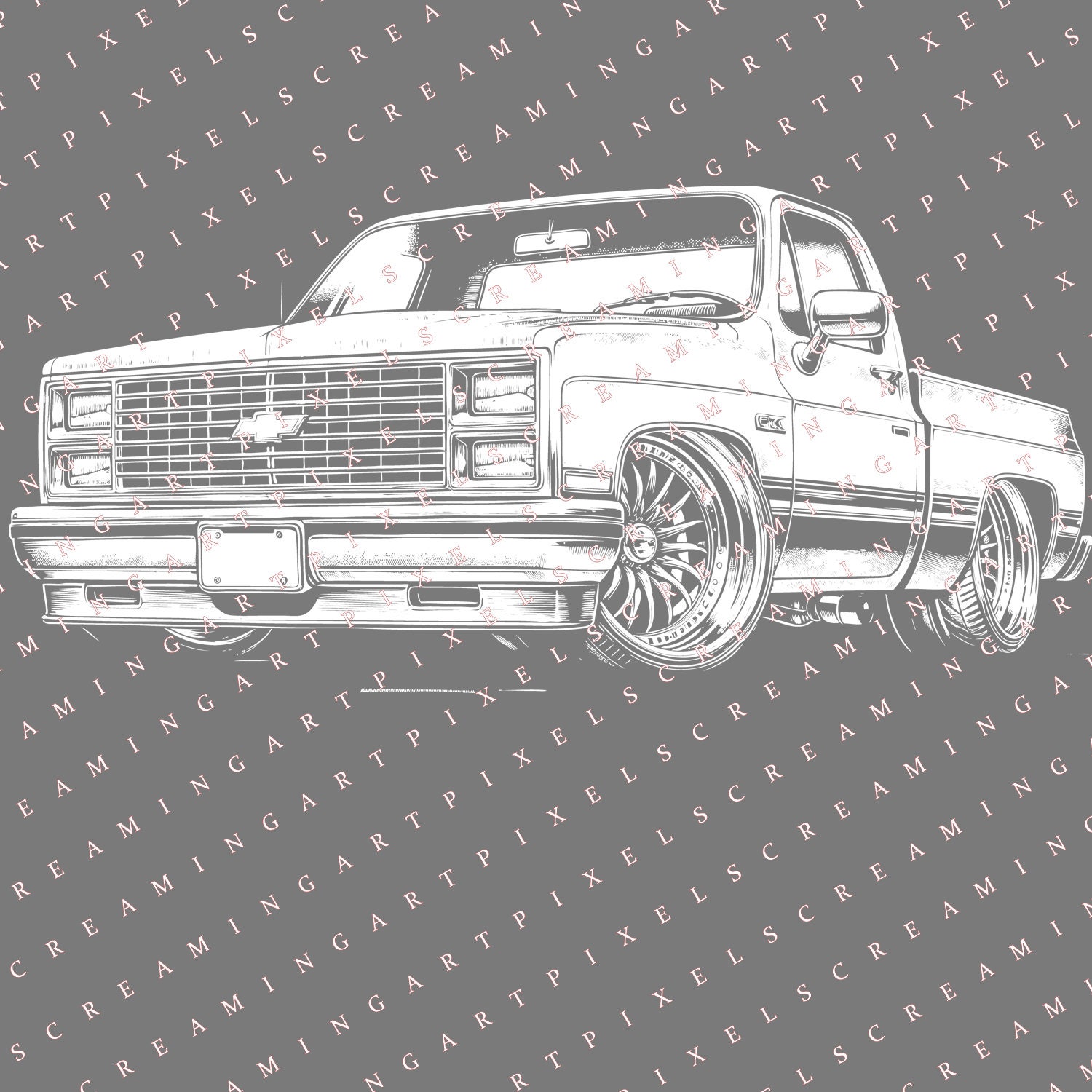 人気カラーの Chevy SVG and PNG File, Digital Truck Ck Obs Squarebody 絵画