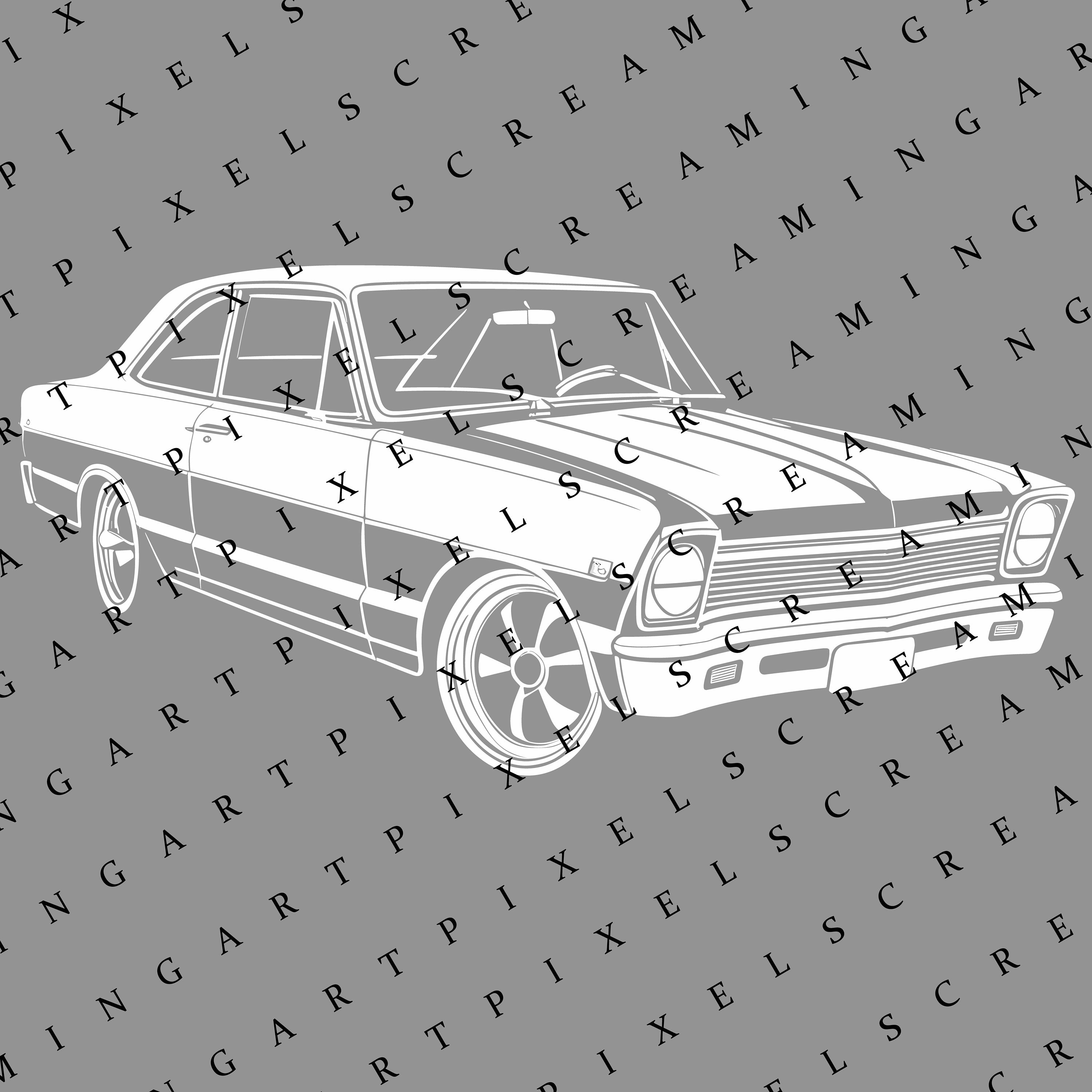 1967 Chevy Nova Ss Digital File, 67 Nova Png File, Chevy Nova Ss, PNG