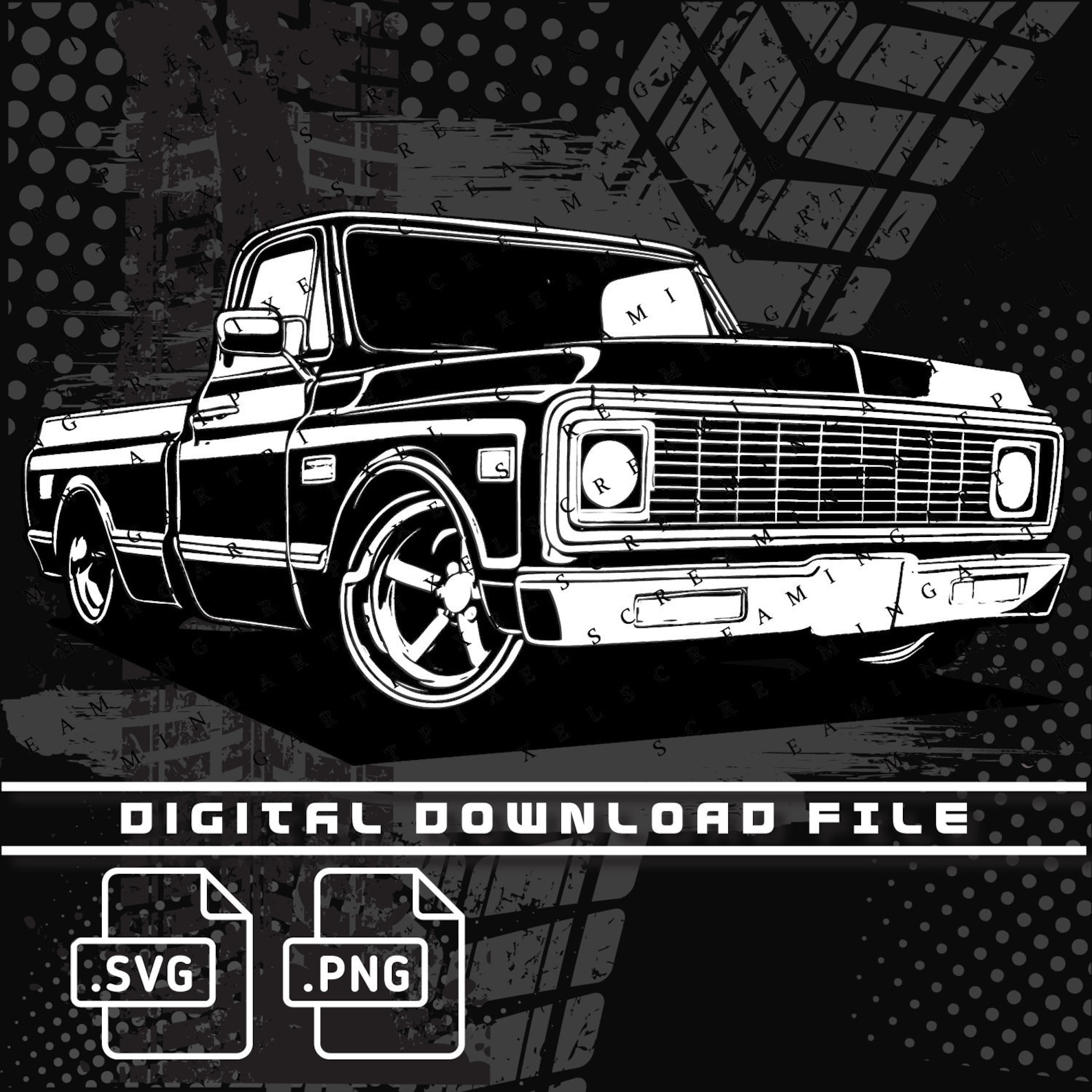 Chevy C10 Silhouette, Digital File, C10 Truck File, Chevy Truck, PNG ...