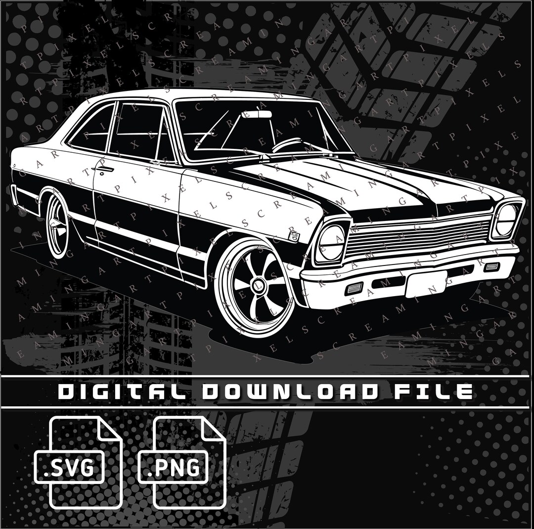 1967 Chevy Nova Ss Digital File, 67 Nova Png File, Chevy Nova Ss