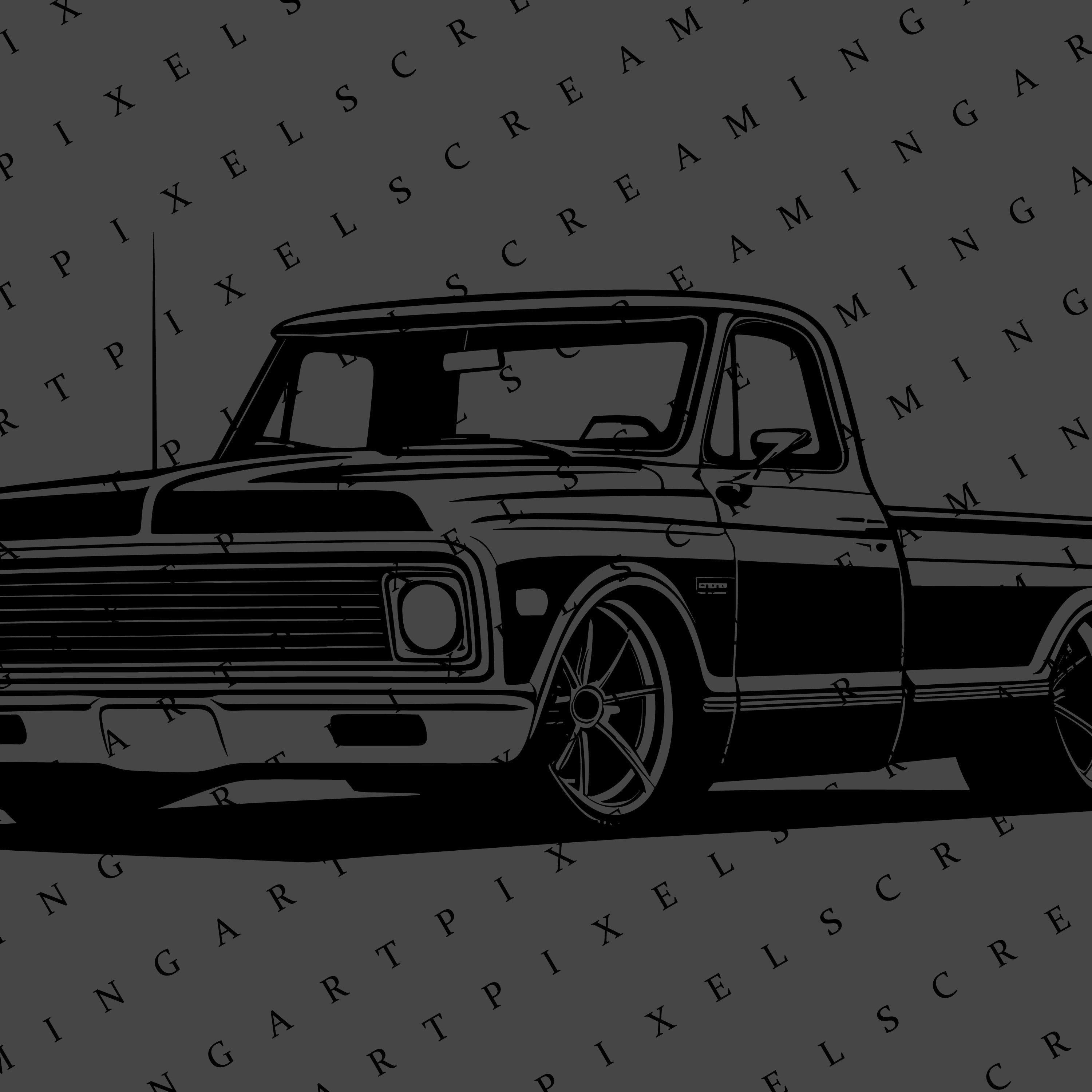 Chevy C10 Silhouette Digital File, C10 Silhouette, Chevy Truck, PNG and ...